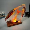 Lámpara Popular Transfronteriza de Resina Lámpara Resina Epoxi Hecha a Mano Lámpara de Resina Dragón que Escupe Fuego Regalo de Halloween