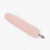 Tapón anal de cola de zorro, juguete sexual, tapón anal de metal con pelo artificial, masturbador del punto G, accesorio femenino alternativo