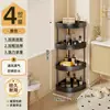 Estantería de suelo para baño para artículos de tocador, estante de esquina para inodoro y ducha, estante triangular para gel de ducha