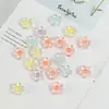 Contas de Acrílico Fosco Transparente Flor de Ameixa Coloridas Acessórios para Joias DIY Contas em Contas Flor Brincos Artesanais Contas