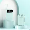 Power Bank Portátil Compacto com Display Digital Transfronteiriço, Bateria Integrada com Fio 20000 mAh, Carregamento Rápido Portátil, Fonte de Alimentação Móvel, Presente, Personalização