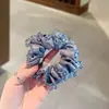 Goma para el pelo de satén Dongdaemun con delicados abalorios de cristal, moderna y sencilla, versátil para coletas y moños