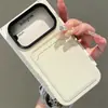 Porta-Cartões com Toque de Pele Capa de Celular iPhone 16 Adequada para Apple 17 Transfronteiriça 15 Líquida 13 Compartimento para Cartões 14 Criativa 11/78X