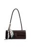 Bolso de Mujer Estilo Occidental Texturizado Nuevo 2022 Bolso de Hombro Cruzado a la Moda Bolso Baguette Portátil de Moda con Patrón de Cocodrilo