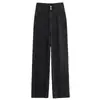 Jeans de pierna ancha de cintura alta para mujer de primavera, adelgazantes, versátiles, con caída, de pierna recta, pantalones hasta el suelo, modernos para chicas calientes