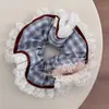 Lazo de Encaje a Cuadros para el Cabello Cuerda para el Cabello con Lazo Lazo para Cola de Caballo Baja Banda Elástica Accesorios para el Cabello para Mujeres