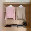 Camiseta de Manga Longa com Gola Redonda Estilo Coreano Du Xiaozhai para Mulheres, Camiseta Básica Solta e Confortável, Top Simples para Outono/Inverno