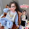 Conjunto de Sudadera para Niñas Primavera y Otoño 2025 Nuevo Set de Dos Piezas de Dibujos Animados para Niños Moda Bebé Moda Lindo Trendy