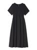Vestido de manga corta sencillo de punto estilo francés para mujer, talla extra grande, gordita, 300 Jin, corte ajustado, novedad de 2024