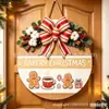 Letrero de puerta de madera impreso para productos nuevos transfronterizos, letrero redondo de bienvenida, colgante decorativo para puerta de Halloween de comercio exterior para Amazon