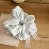 Anillo para el Pelo con Lazo Estilo Fresco Azul y Blanco Chica Estilo Ins Flor para el Cabello Hermosa Accesorios para el Cabello Cuerda para el Cabello de Banda de Cuero Dulce Tocado para Mujeres