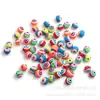 Cuentas de ojo de colores transfronterizas arcilla blanda perforadas redondas cuentas diy pulsera hecha a mano para niños collar cuentas sueltas material venta al por mayor