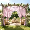 Decoraciones de Cortinas y Telones Transfronterizas para Bodas en el Césped, Montaje de Eventos al Aire Libre, Arcos Colgantes, Telones y Telas Colgantes