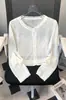 Cárdigan Corto de Punto Hueco Versátil Estilo Coreano para Mujer Verano Nueva Llegada Ropa Exterior Adelgazante Top Corto Camisa de Aire Acondicionado