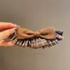 Falda a Cuadros Estilo Coreano Estilo Mori Pin de Plátano Accesorio para el Cabello de Mujer Pasador para la Parte Posterior de la Cabeza Pin para Cola de Caballo Pin Vertical Pasador Accesorio para el Cabello