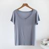 Pijamas de aire acondicionado al por mayor del fabricante, Camiseta de modal fresca para mujer, Estilo de verano delgado de manga corta, Color liso simple, Una pieza Dropshipping