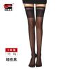 Calcetines altos hasta la rodilla de pimiento rojo para mujer, finos, antienganches, de seda, duraderos, antideslizantes, negros, antideslizantes, estilo JK