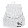 Mochila Coreana Xadrez com Cordão 2025 Nova Grande Capacidade Estudante Roupa de Trabalho Mochila Versátil Bolsa de Nicho Leve