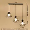 Novo Lustre para Sala de Jantar Três Lâmpadas Simples Mesa de Jantar Celebriade da Internet Quarto Mesinha de Cabeceira Lustre Pequeno Lâmpada Criativa para Balcão de Bar Arte em Madeira e Ferro