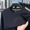 Sudadera de cuello redondo para hombre de primavera y otoño, camiseta de manga larga, top pullover casual de negocios para hombre de primavera y otoño, agradable para la piel, camiseta básica