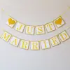 Banderines Nuevos Transfronterizos Europeos y Americanos para Bodas, Banderines de Cumpleaños, Decoraciones de Boda, Accesorios para Fotografía, Decoraciones de Habitación de Boda y Guirnaldas