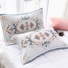 Toalla de almohada de algodón de gasa de cuatro capas al por mayor, toalla de cabeza de almohada individual para adulto europeo, color a doble cara disponible, suave y cómoda