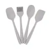 Espátula de silicone de peça única, espalhador de manteiga, faca para misturar creme, pincel de óleo, pincel para churrasco, espátula de confeiteiro, conjunto de quatro peças