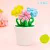 Ramo de Girasol en Maceta con Palitos Retorcidos Hechos a Mano para Niños Paquete de Materiales DIY Ramo para Raíz del Cabello Producción de Jardín de Infancia