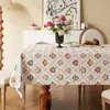Mantel Floral Vintage 2026 Modelo Nuevo a Prueba de Aceite, Impermeable, Resistente al Calor, Mantel de Mesa de Gama Alta para Uso Doméstico, Mantel de Mesa de Café Engrosado