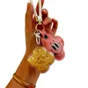 Shuibeizijin 999 Princesa Por Favor Hazte Rica Llavero Relleno de Algodón Llavero de Cuero Colgante para Bolso Tejido Regalo
