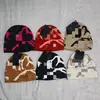 Moda Otoño e Invierno Versátil Letra 2025 Gorro de Punto Casual Europeo y Americano Cálido para Clima Frío Transfronterizo Europeo y Americano Unisex Gorro Tejido