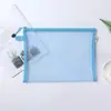 Bolsa de Arquivo para Estudante A4 com Zíper de Malha de Nylon Bolsa Transparente Simples para Provas Bolsa Especial de Armazenamento para Exame