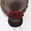 Nueva versión coreana de flor de perla red para el pelo profesional bolsillo de red pinza de resorte exquisitos accesorios para el pelo artefacto para el pelo flor para la cabeza