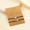 Nuevo brazalete de acero de titanio y acero inoxidable para pareja, traje de cartón, tejido a mano, ajustable, joyería para parejas, venta al por mayor