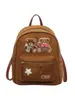 Mochila Nueva Estilo Coreano de Gamuza Oso Pequeño para Mujer 2026 Linda Dibujos Animados Estrellas Mochila Escolar Gran Capacidad Mochila Versátil