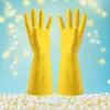 Guantes Hechos de Piel Plástica, Látex, Color Tendón, Impermeables, para Limpieza de Cocina, Lavar Platos, Tareas del Hogar, Lavar Ropa, PVC para Mujer