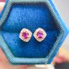 Pendientes de granate de aluminio y magnesio natural con incrustaciones de plata 925, joyería para niñas, regalo de banquete, joyería de una generación de cabello