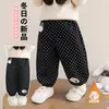 Pantalones de Felpa para Niña Invierno 2025 Nuevo Estilo Coreano Mono de Felpa para Bebé Leggings Ropa de Invierno Pantalones Casuales para Niños