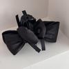Pinza para el cabello de lazo dulce negro para mujer, accesorio para el cabello con clip de tiburón para la parte posterior de la cabeza, pinza para el cabello moderna y sencilla