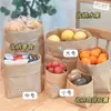 Caixa de Armazenamento de Cosméticos para Mesa de Dormitório Estudantil Minimalista, Bolsa de Armazenamento Moderna à Prova de Óleo, Sacola de Papel Kraft Estilo Ins, Transfronteiriça