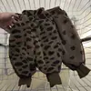 Pantalones de invierno suaves, forrados de felpa y engrosados estilo oso de peluche para niños, unisex, cálidos pantalones de algodón estilo harén con puños elásticos