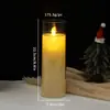 Lámpara de vela electrónica led cubierta de plástico cubierta de vidrio taza integrada buscar atmósfera romántica de boda lámpara de llama oscilante