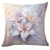 Temu funda de almohada nueva transfronteriza hermosa flor de acuarela impresión digital sofá funda de almohada de poliéster