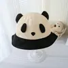 Sombrero de Pescador para Hombres y Mujeres de Primavera y Otoño, Lindo Sombrero de Cubeta con Dibujos Animados de Panda, Sombrero de Sol de Verano, Estilo Occidental Moderno, Estilo Coreano Personalizado