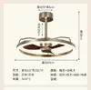 Luminária ventilador estilo vintage para sala de estar, quarto, sala de jantar, luz de ventilador de teto, luminária de teto integrada inteligente simples retrô Zhongshan