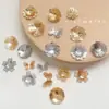 Color Cobre Plateado que Conserva el Color Mariposa Hueca Flor de Tres Dimensiones Doble Capa Hoja Broche Pendientes Accesorios de Joyería Hechos a Mano para DIY