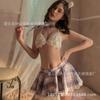 Ropa interior sexy de tres puntos, vestido de estudiante, estilo académico femenino, talla grande, falda plisada, traje de pecho sexy, juego de rol 1610