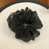 Scrunchie Grande de Organza con Perlas Sencillo Goma para el Cabello 2026 Nuevo Accesorio de Alta Gama para el Cabello Adorno para el Cabello Diadema para Mujeres