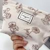 Ins corduroy flor saco cosmético para mulheres novo nicho simples clutch portátil lavar saco de armazenamento de grande capacidade