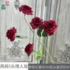 Rosa Amante de 5 Cabezas de Rama Alta, Rosa Occidental, Set de Escena de Boda, Arreglo Floral, Flor Artificial, Flor de Seda para Decoración de Arco de Hotel